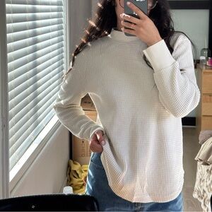 Madewell Cream Turtleneck Sweater